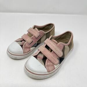 Burberry Pink Check Double Strap Sneaker Toddler (EU 28)